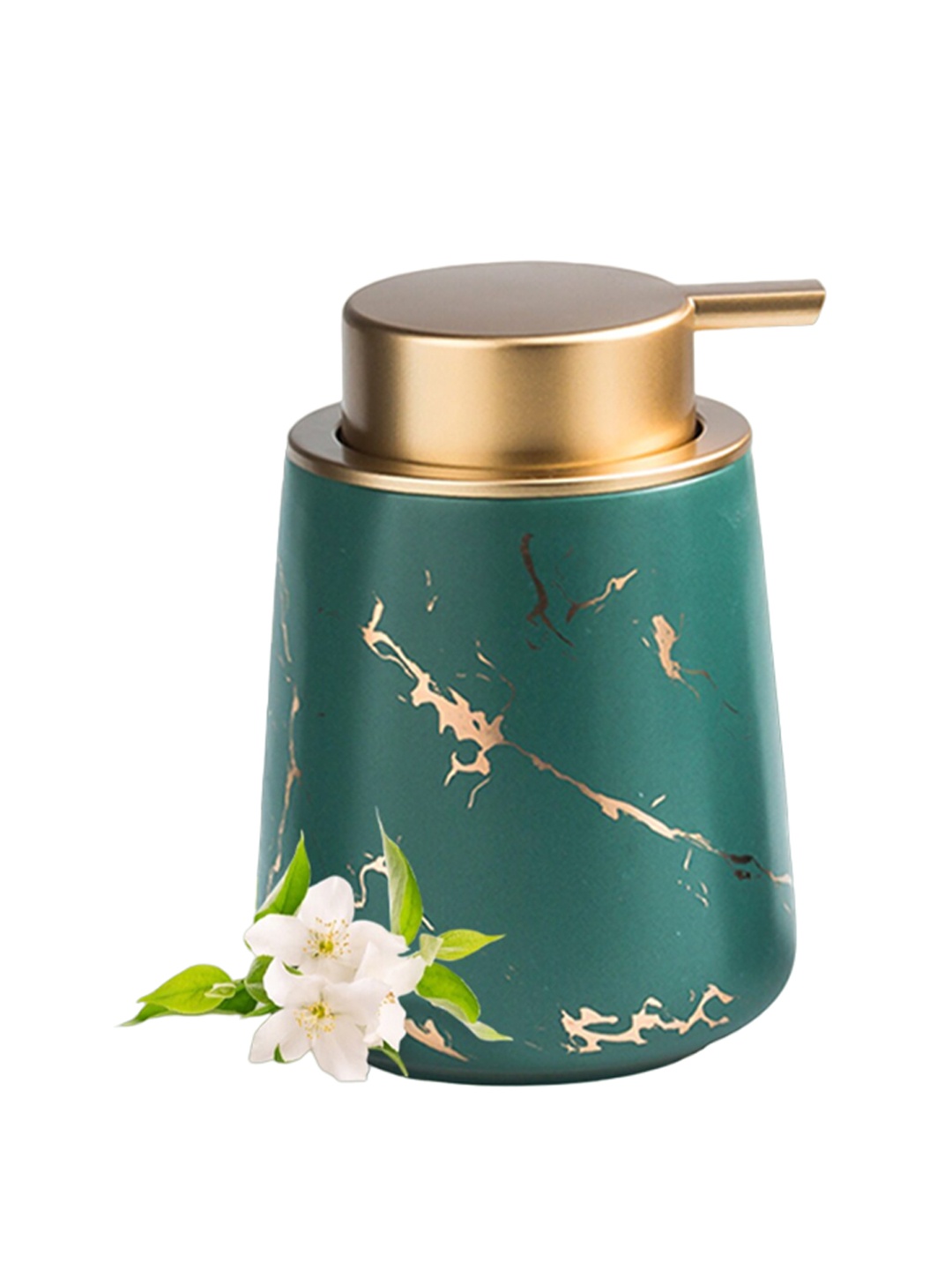 

Ekhasa Green & Gold Toned Abstract Printed Ceramic Soap Dispenser 400 ml