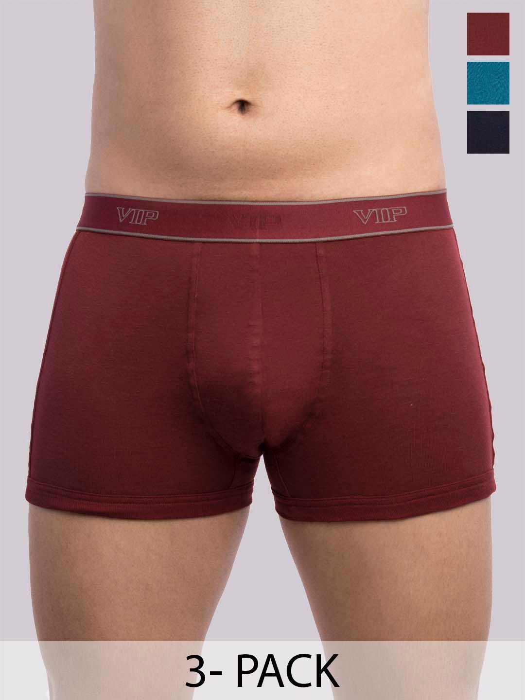 

FRENCHIE Pack Of 3 Assorted Cotton Trunks