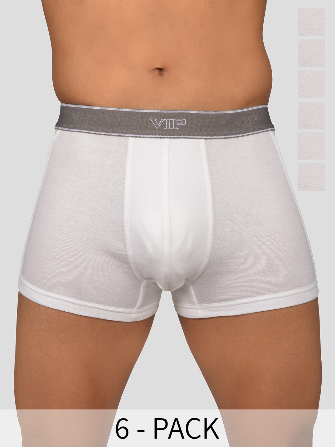 

FRENCHIE Pack Of 6 Assorted Cotton Trunks FR-MI-TR-1301W-10P-S-PO6, White