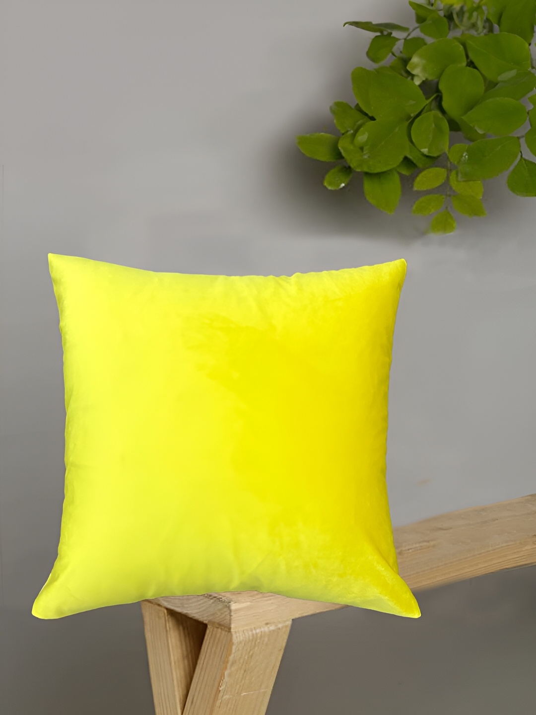 

SAJAVAT Yellow Velvet Square Cushion Covers