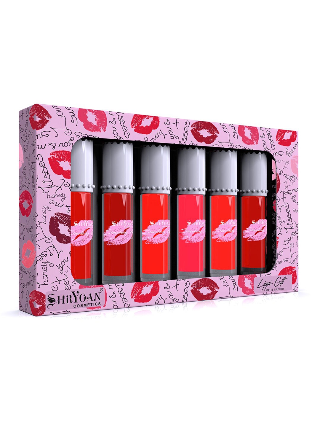 

SHRYOAN Set Of 6 Lippi Gift Matte Lip Gloss 6ml Each - Shade C, Red
