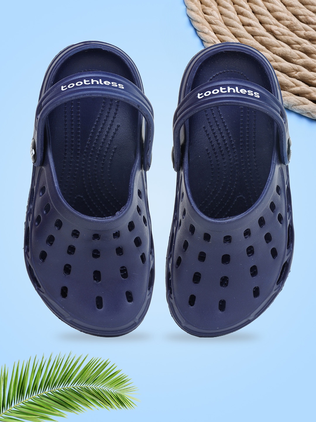 

toothless Kids Self Design Clogs, Navy blue