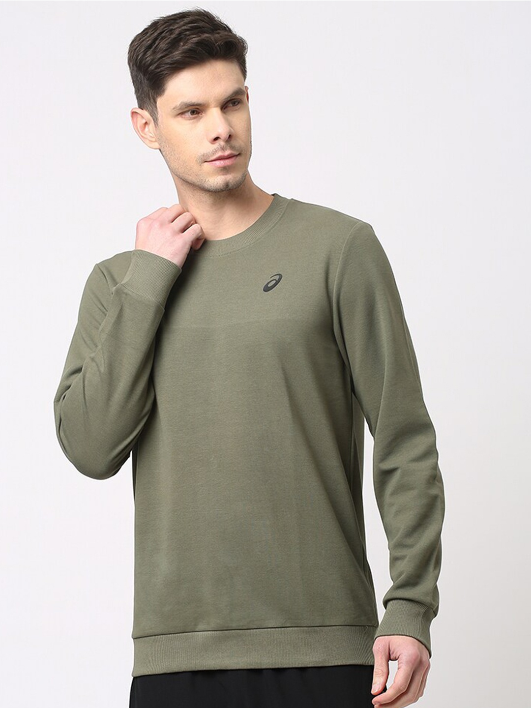 

ASICS One Point Round Neck Sweatshirt, Green