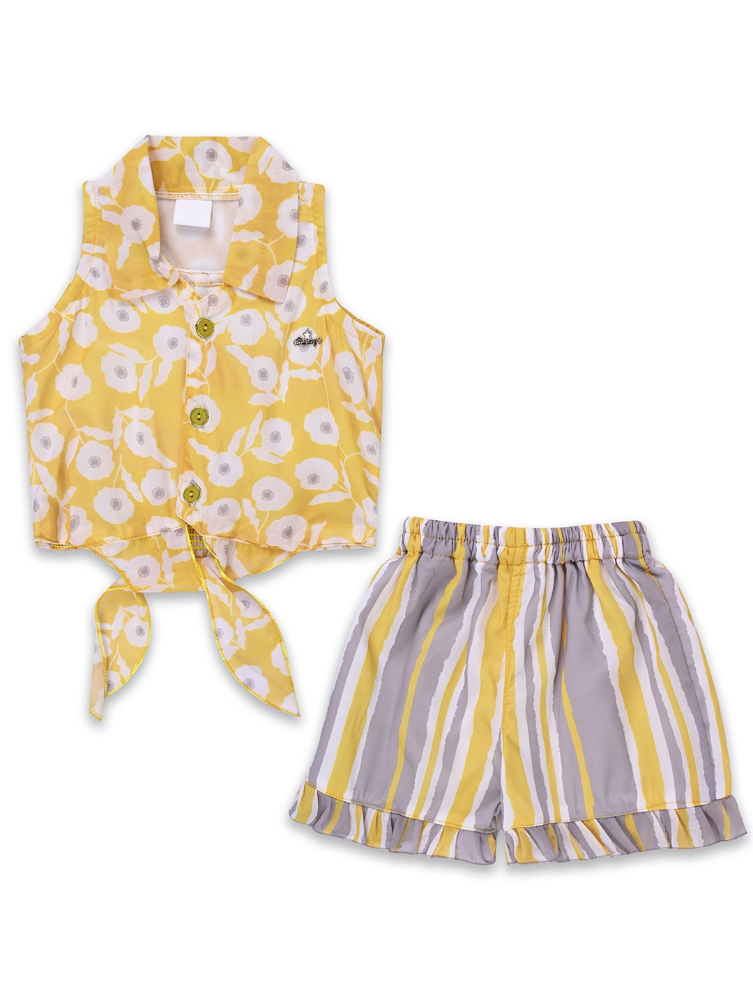 

Wish Karo Girls Printed Top With Shorts, Yellow