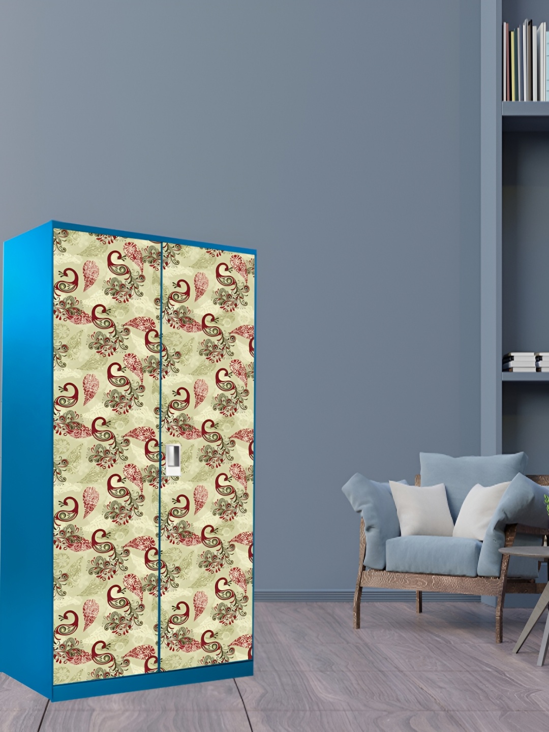 

WALLWEAR Green & Red Printed Wardrobe Sticker