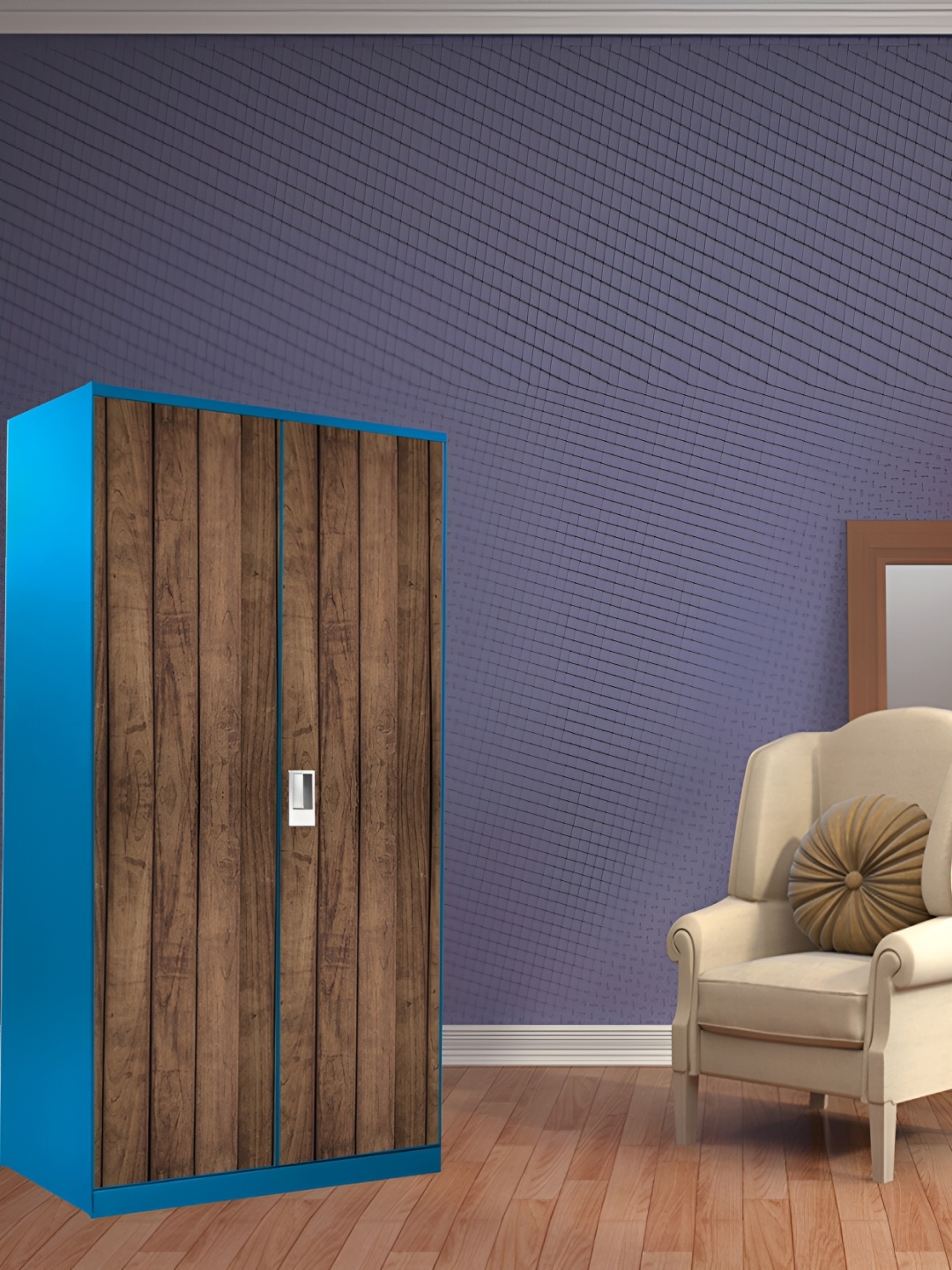 

WALLWEAR Brown Printed Wardrobe Sticker