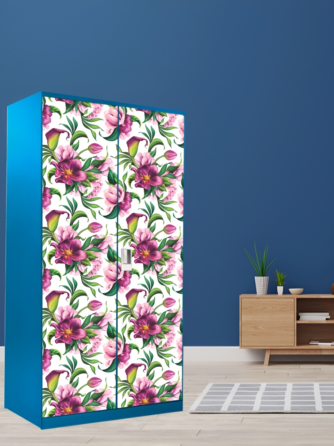 

WALLWEAR Pink & Green Printed Self Adhesive Wardrobe Wallpaper