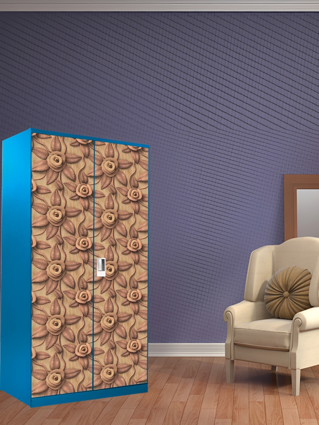 

WALLWEAR Brown Printed Self Adhesive Wardrobe Wallpaper