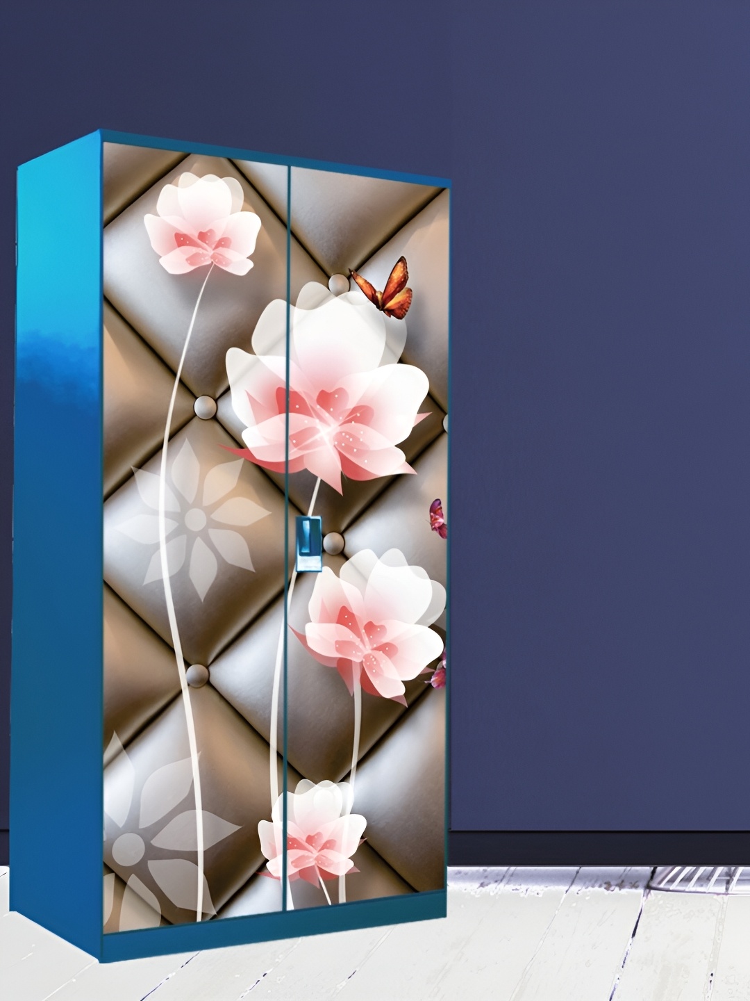 

WALLWEAR Brown & White Printed Self Adhesive Wardrobe Wallpaper