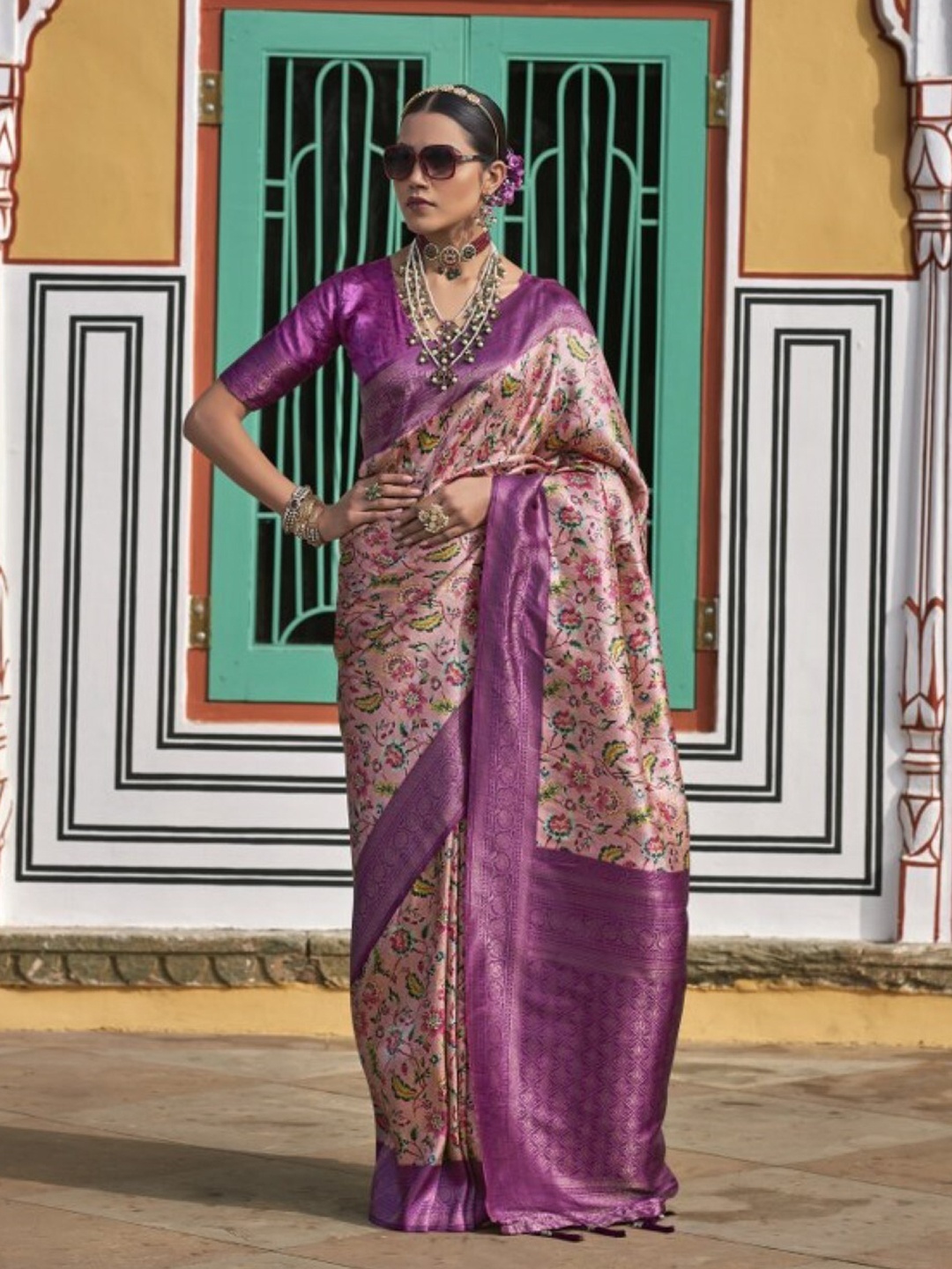 

LeeliPeeri Designer Woven Design Zari Silk Cotton Saree, Green