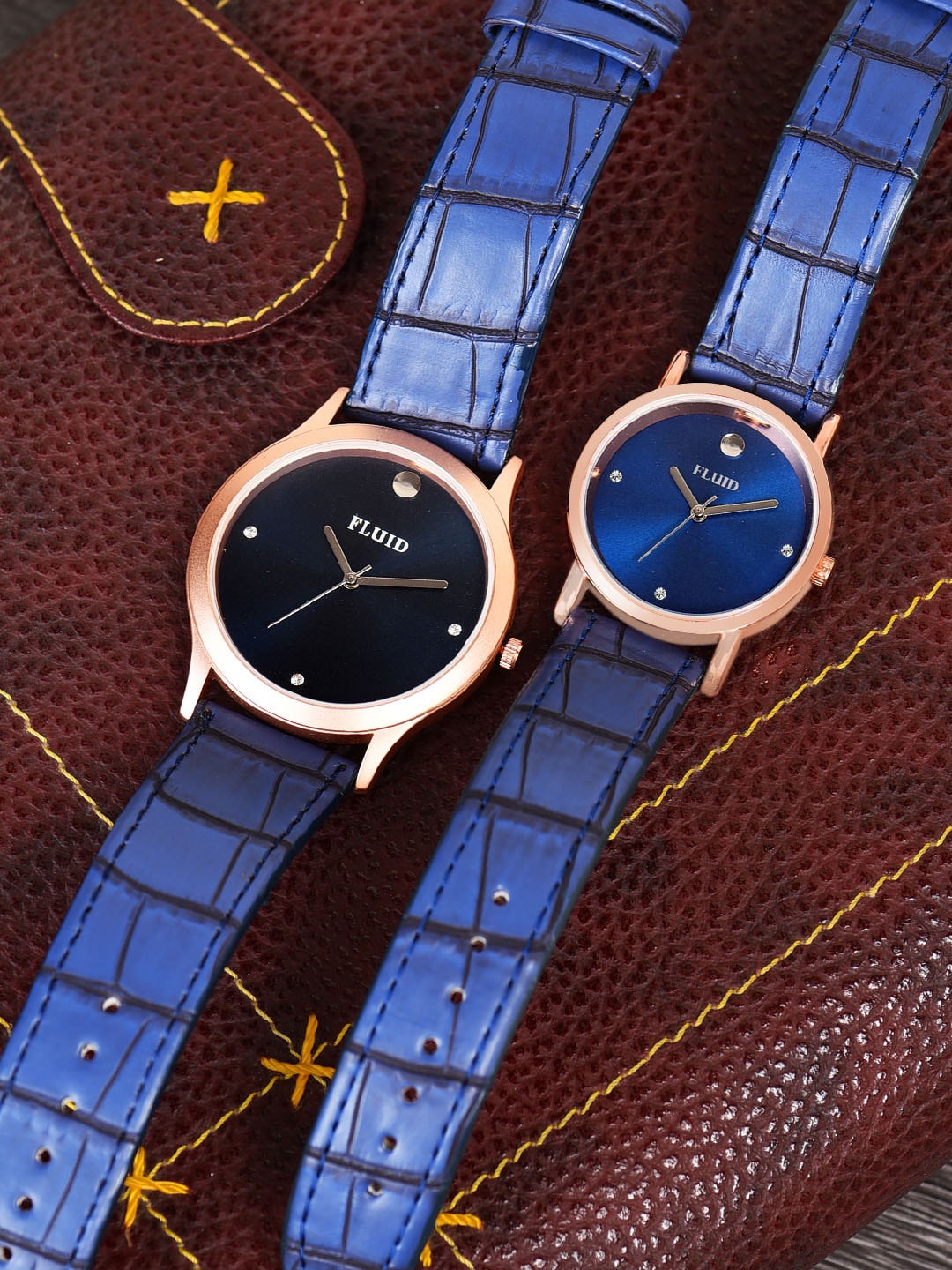 

FLUID Couple Watch Gift Set FLPair-786PR-BL01, Blue