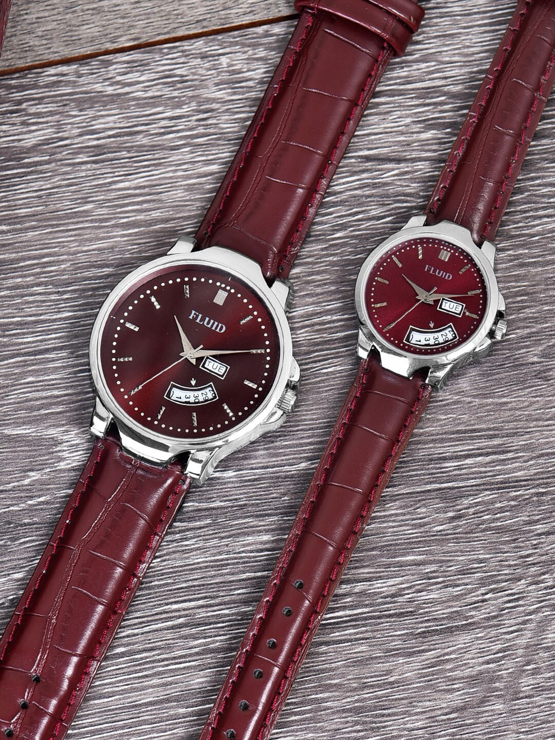 

FLUID Couple Watch Gift Set, Red