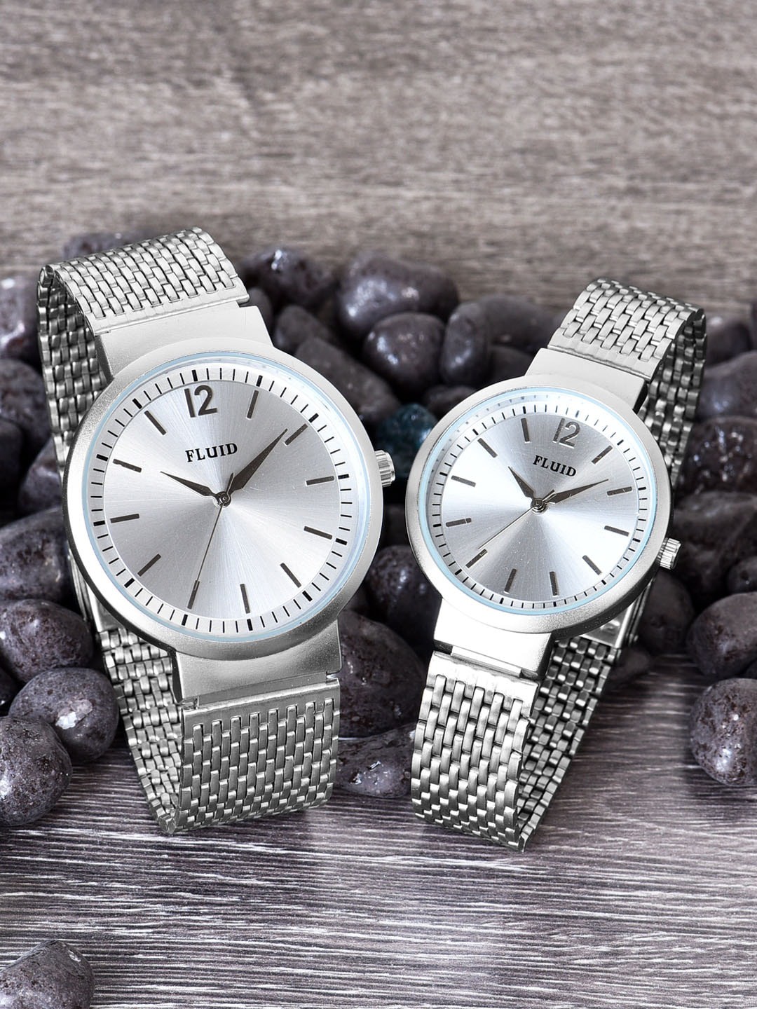 

FLUID Couple Watch Gift Set, Silver