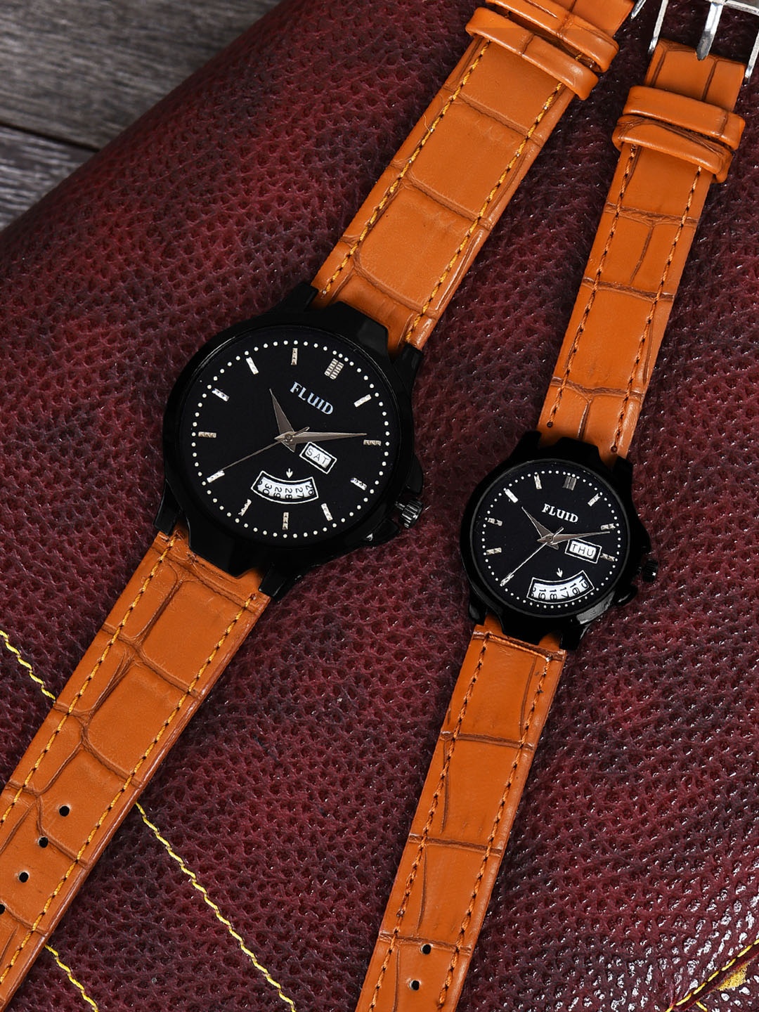 

FLUID Couple Watch Gift Set, Black