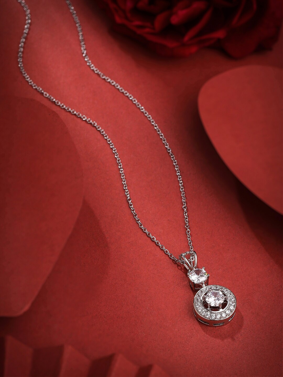 

THE AAB STUDIO Silver-Plated American Diamond Necklace