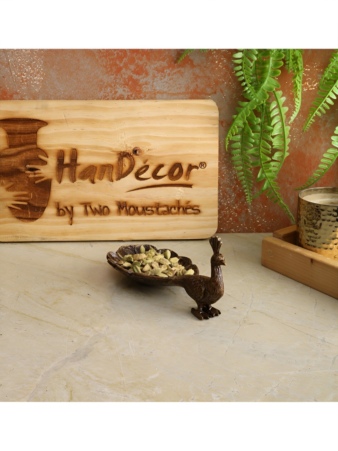 

Two Moustaches Brown Figurine Showpiece