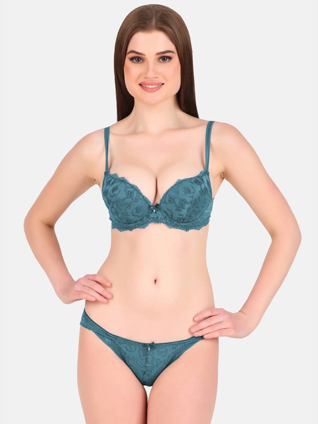 

Secret Lives Self Design Lingerie Set, Green