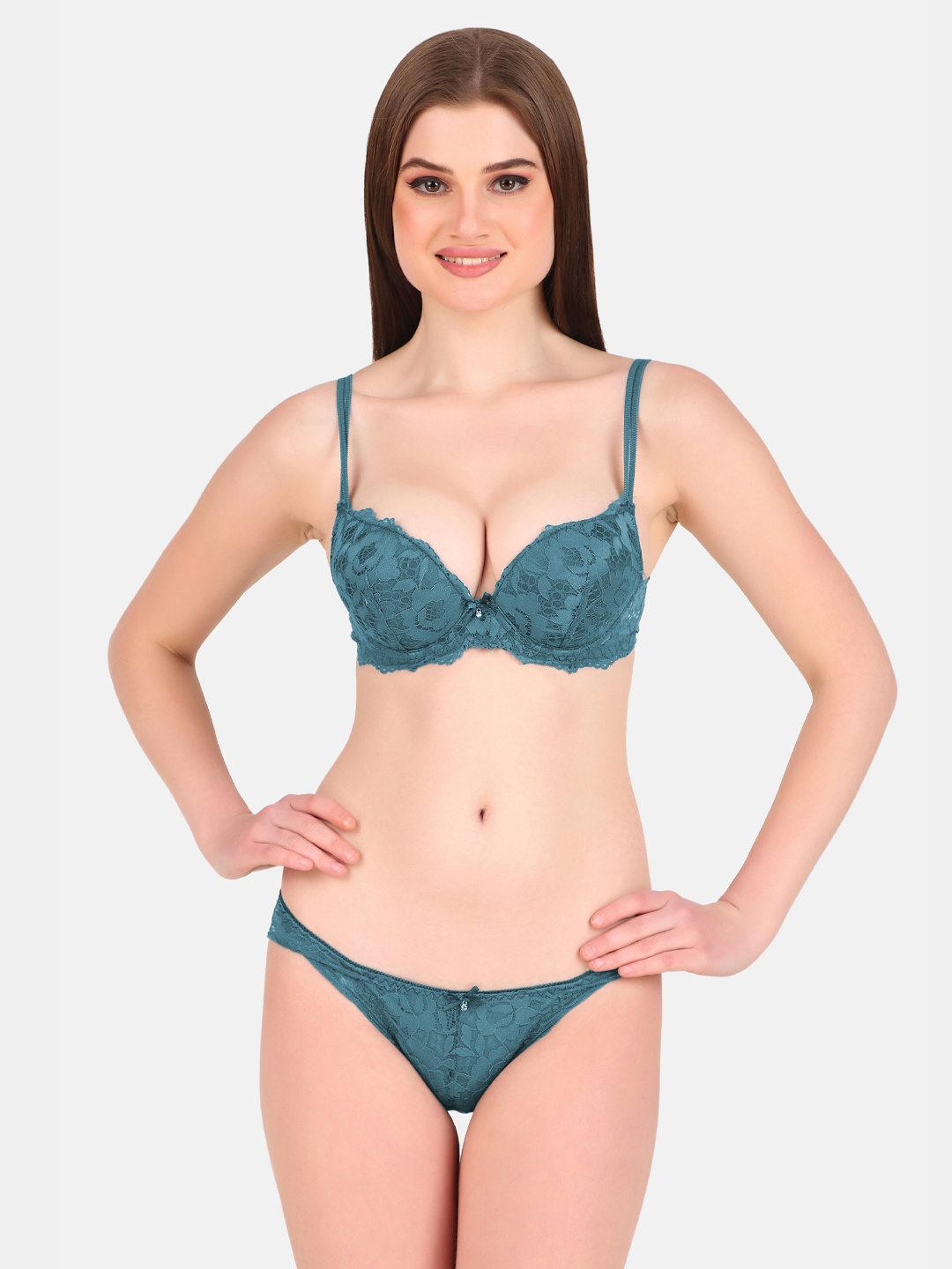 

Secret Lives Self-Design Lingerie Set, Green