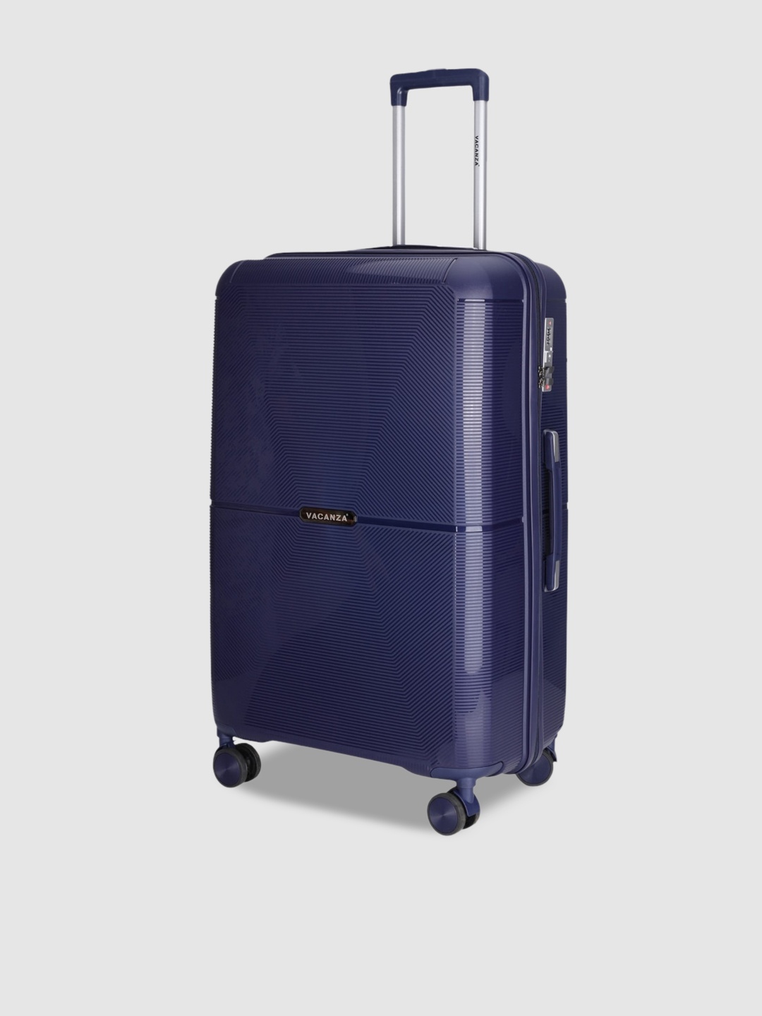 

3G Textured Hard Sided Medium Trolley Bag, Blue