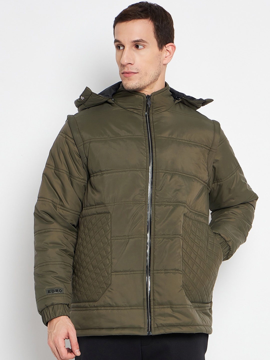 

EDRIO Hooded Puffer Jacket, Green