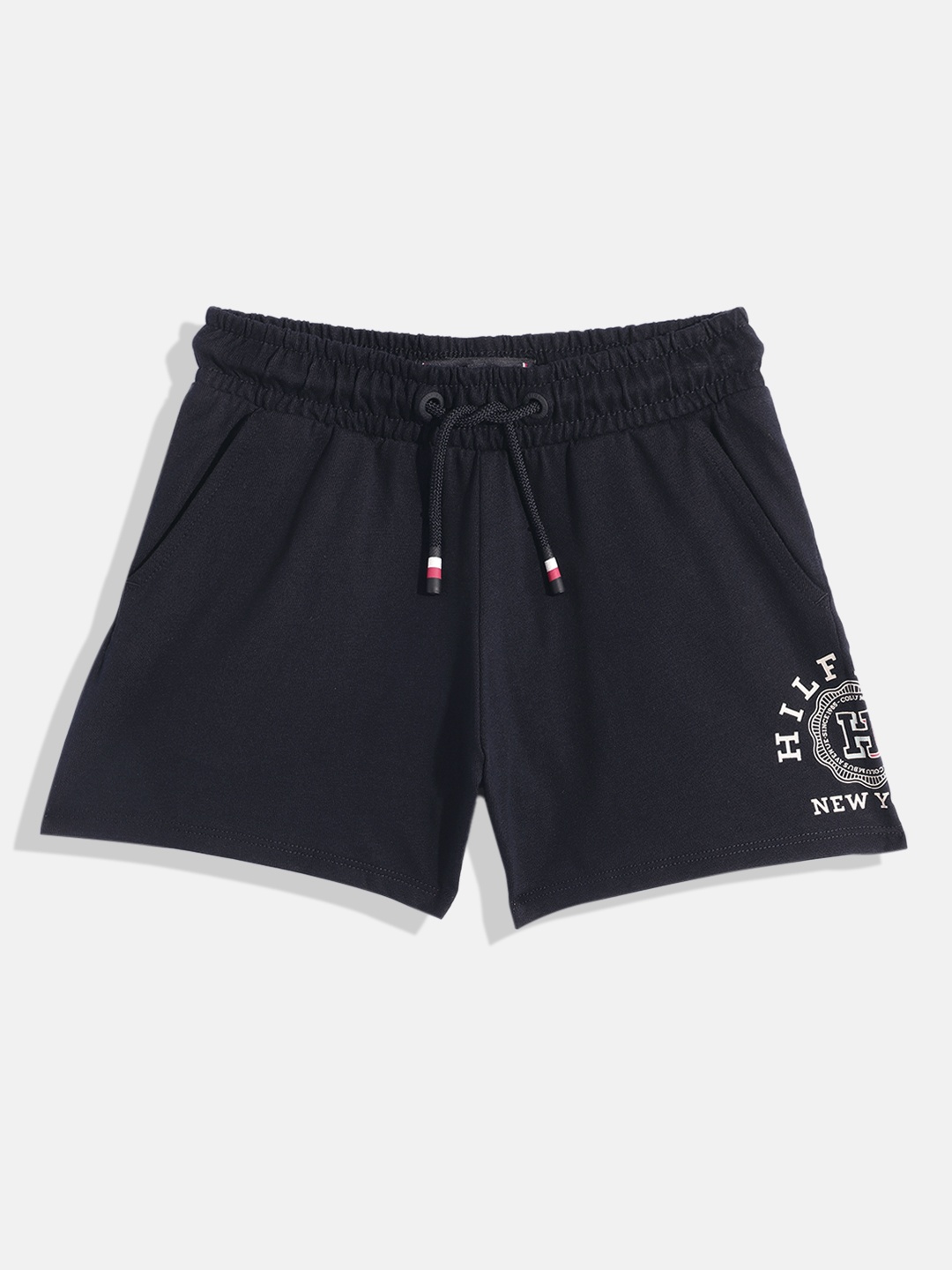 

Tommy Hilfiger Boys Typography Printed Pure Cotton Shorts, Navy blue