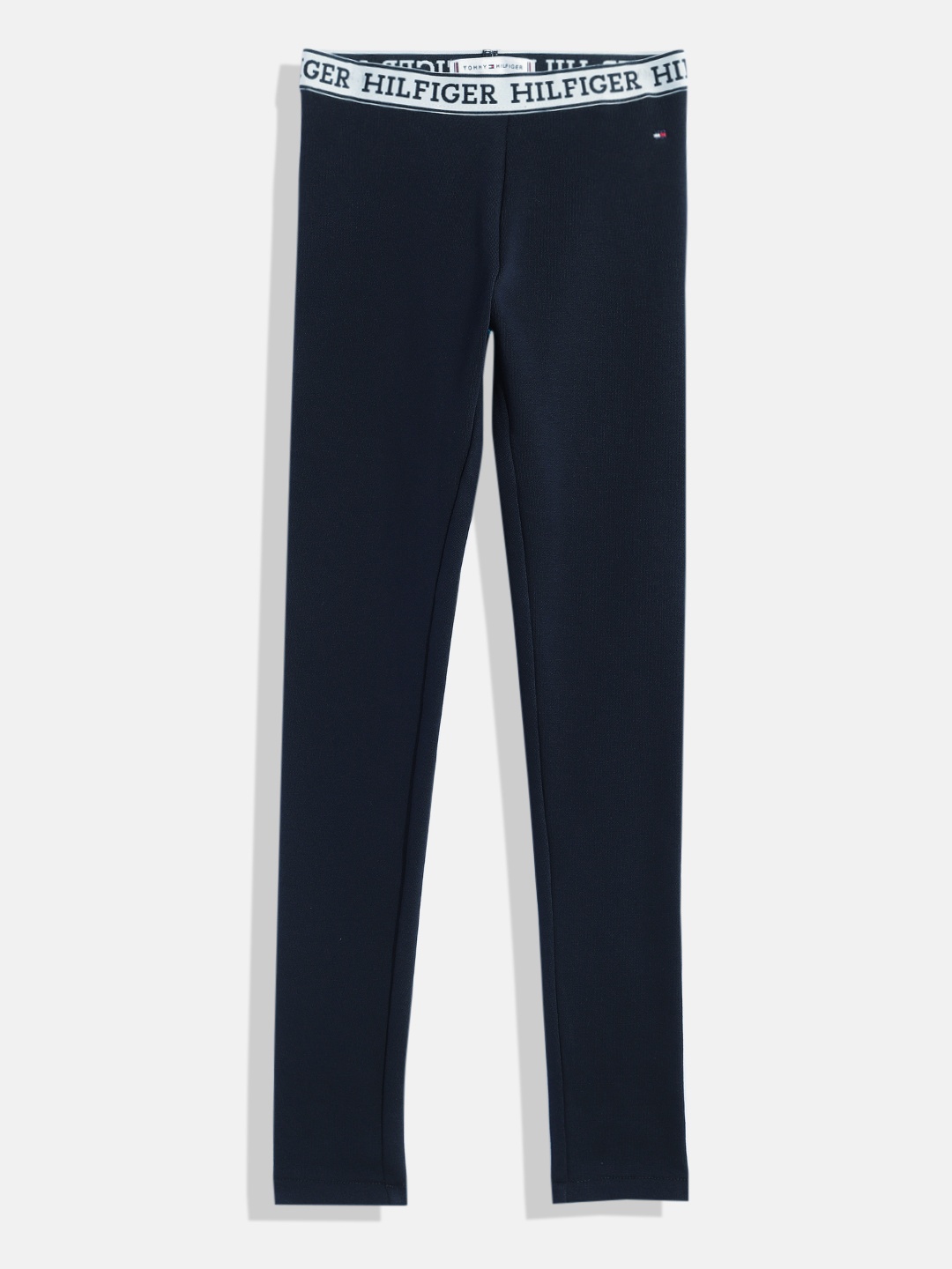 

Tommy Hilfiger Girls Solid Knitted Ankle Length Leggings, Navy blue