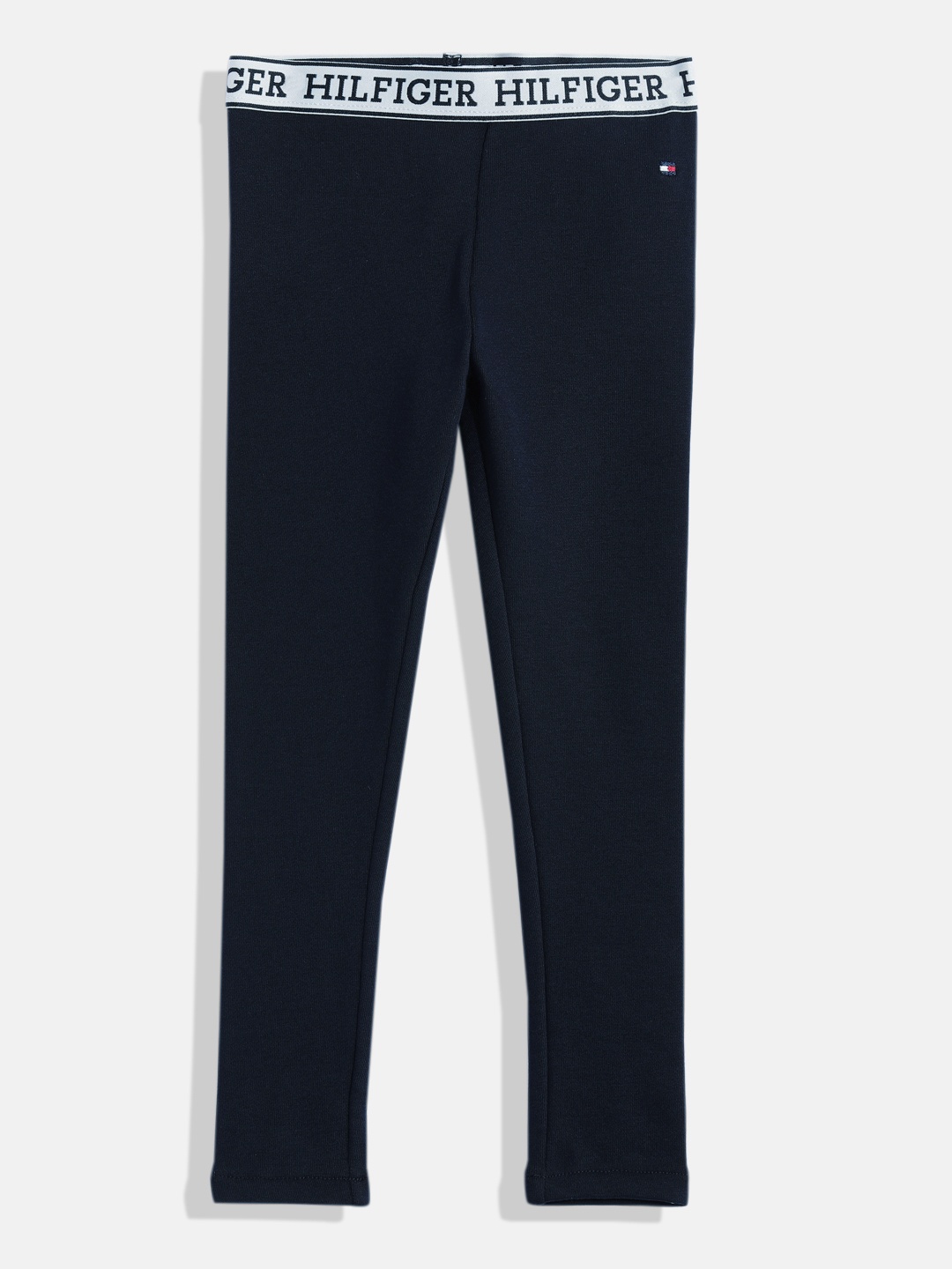 

Tommy Hilfiger Girls Solid Knitted Ankle Length Leggings, Navy blue