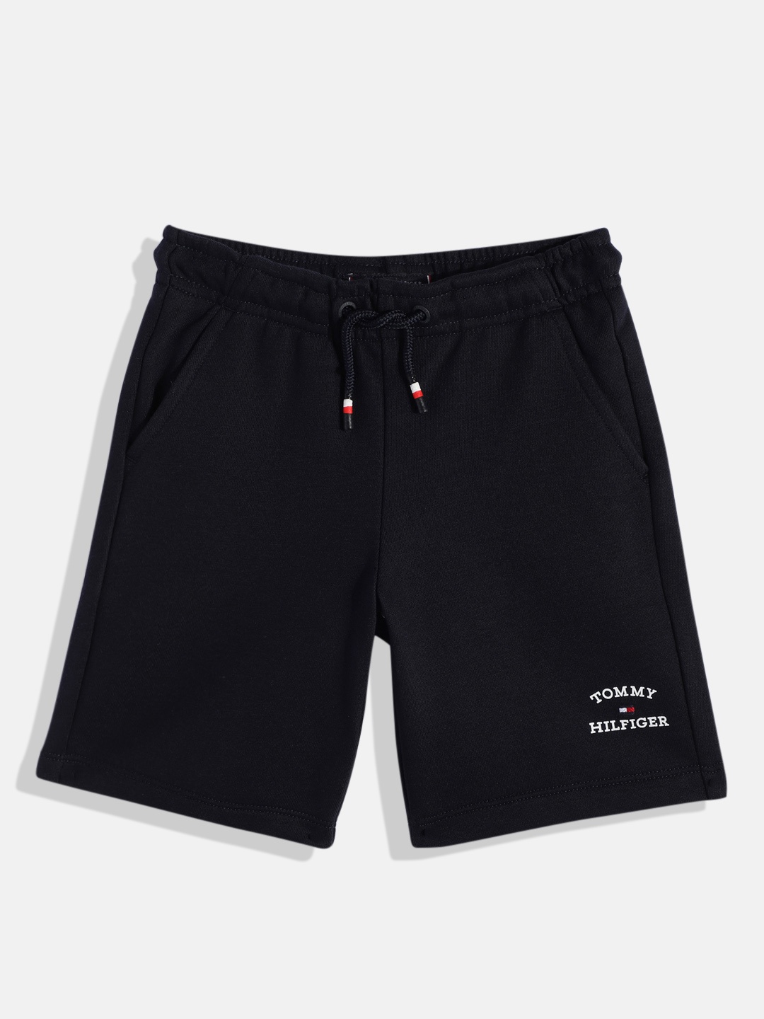 

Tommy Hilfiger Boys Minimal Brand Logo Printed Shorts, Navy blue