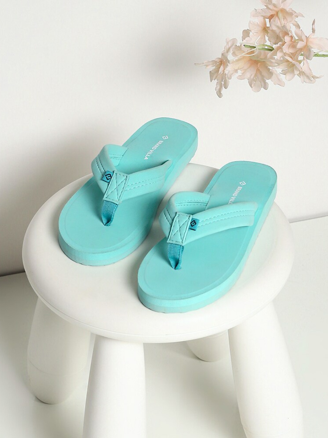 

BRAND VILLA Women Thong Flip-Flops, Sea green