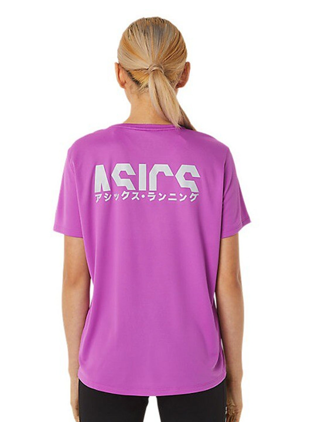 

ASICS KATAKANA SS Graphic Printed T-Shirt, Purple