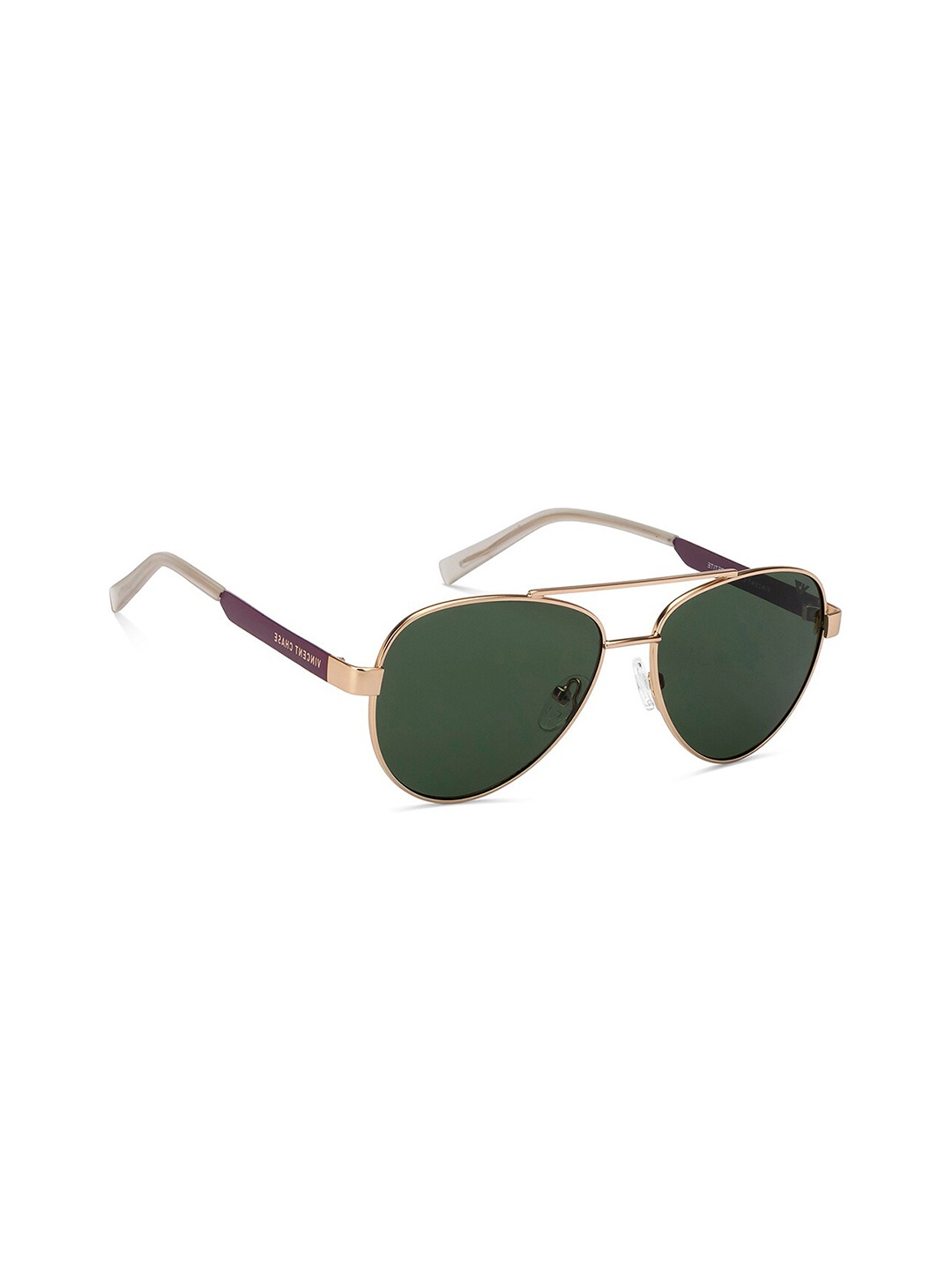 

Vincent Chase by Lenskart Unisex Aviator Sunglasses with UV Protected Lens-213206, Green