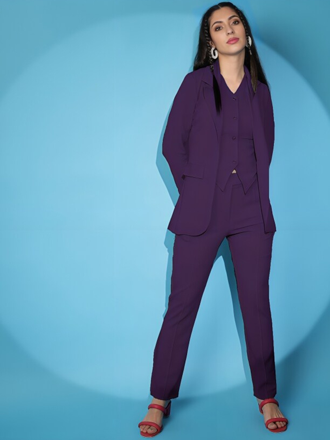 

WESTHOOD Waistcoat & Blazer With Trousers, Purple