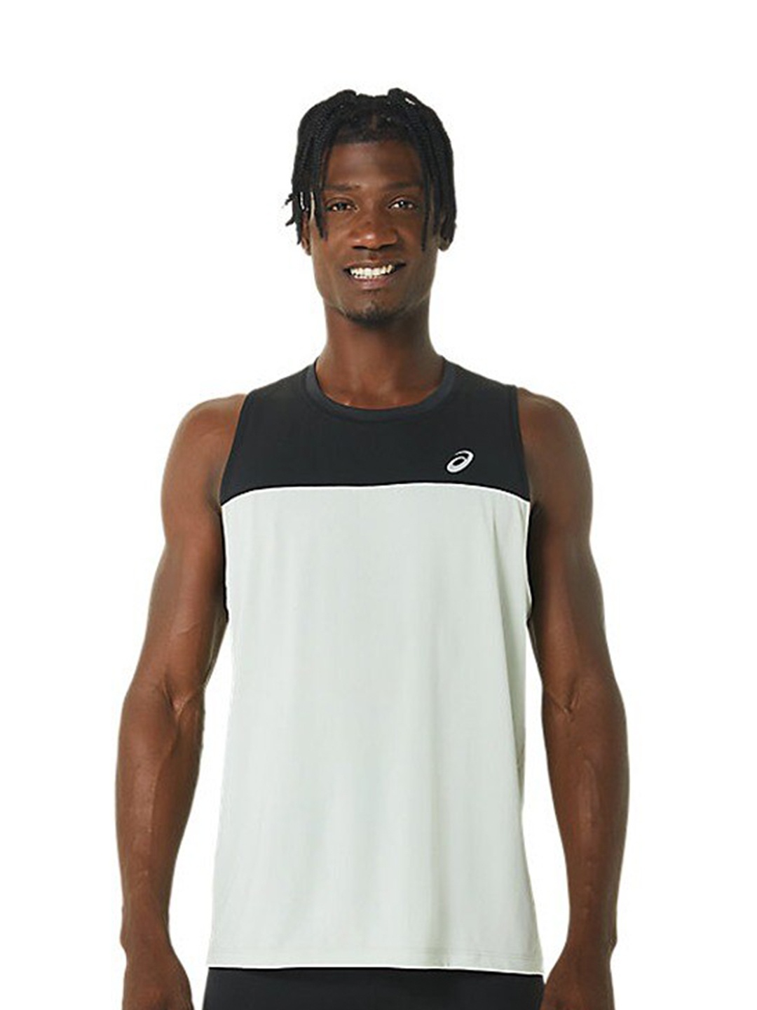 

ASICS RACE Singlet Round Neck T-Shirt, White