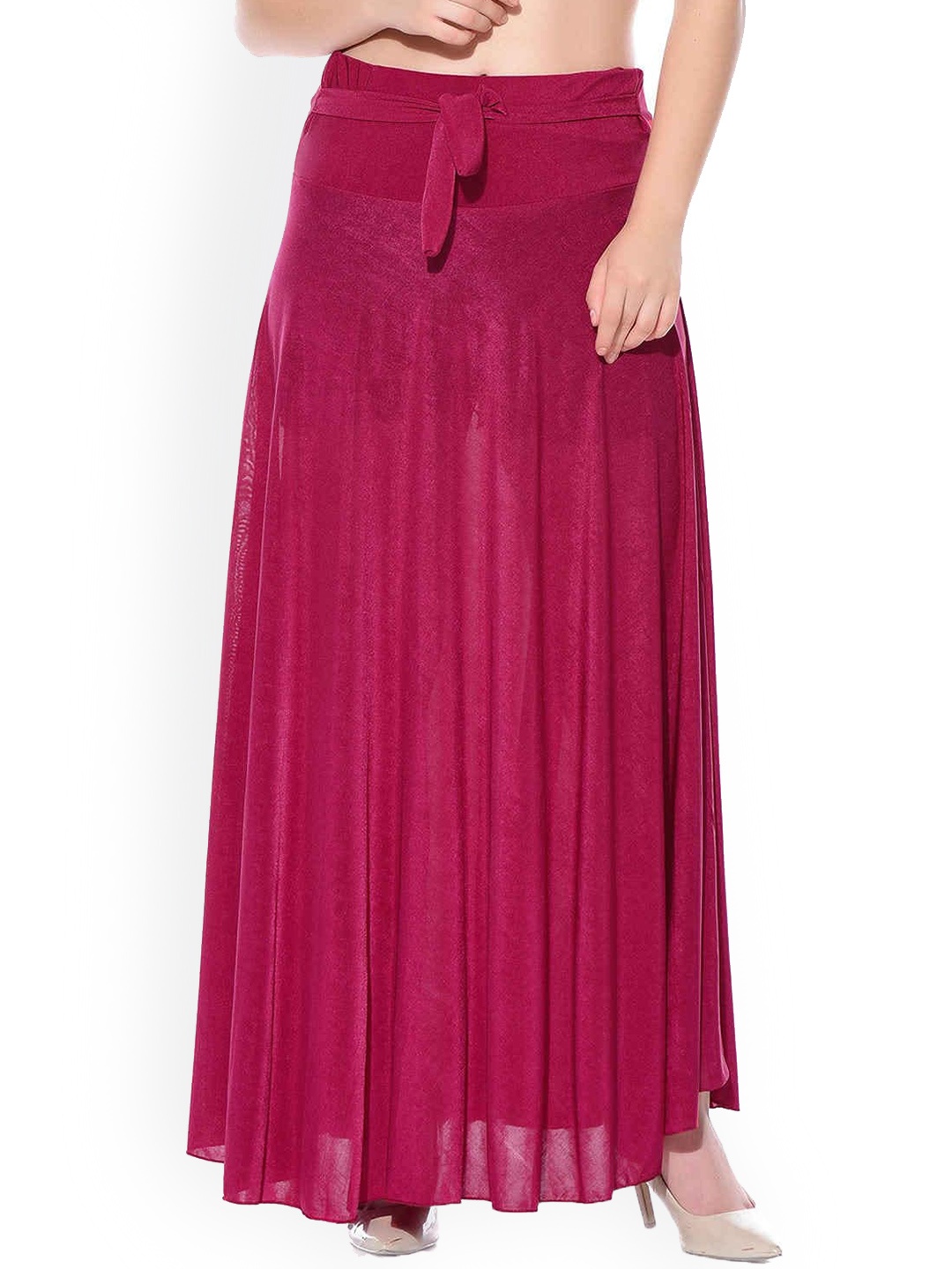 

Texco Flared A-Line Maxi Skirt, Pink