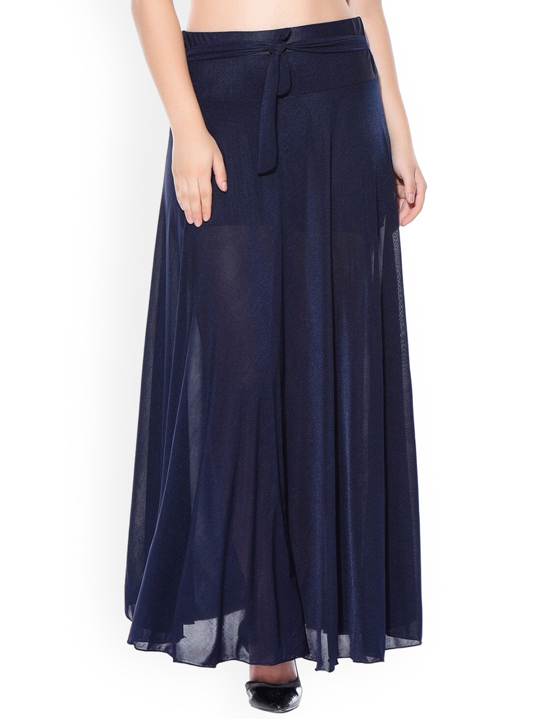 

Texco Flared A-Line Maxi Skirt, Navy blue