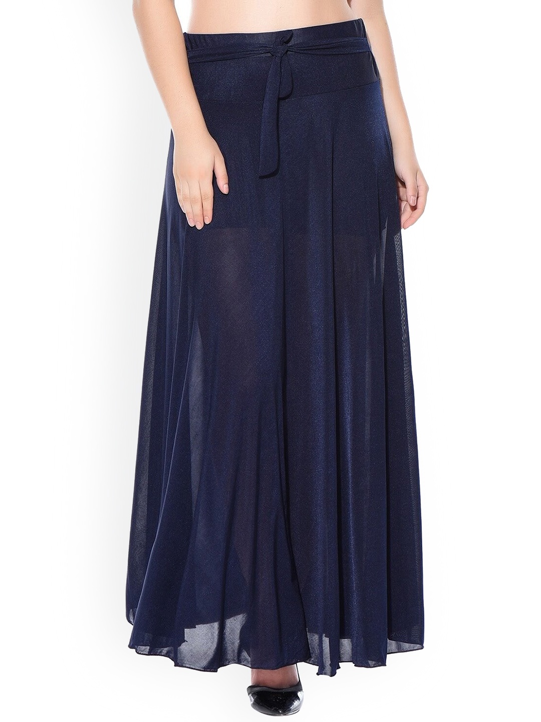 

Texco Flared A-Line Maxi Skirt, Navy blue
