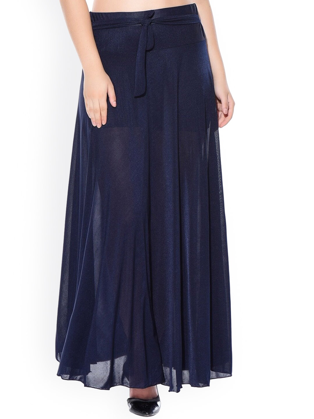 

Texco Flared A-Line Maxi Skirt, Navy blue