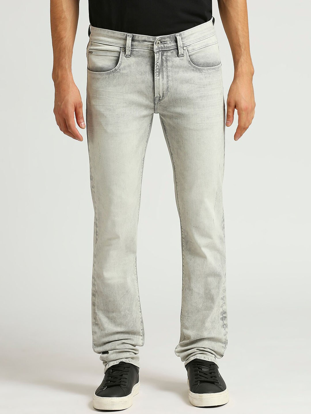 

Pepe Jeans Men Slim Fit Clean Look Heavy Fade Stretchable Jeans, Grey