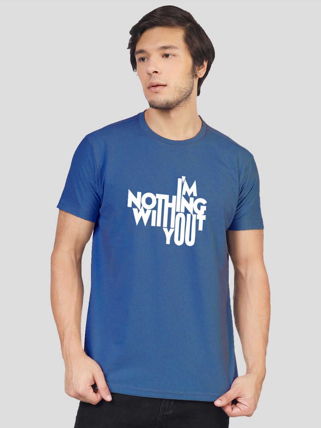 

Greylongg Typography Printed T-shirt, Blue