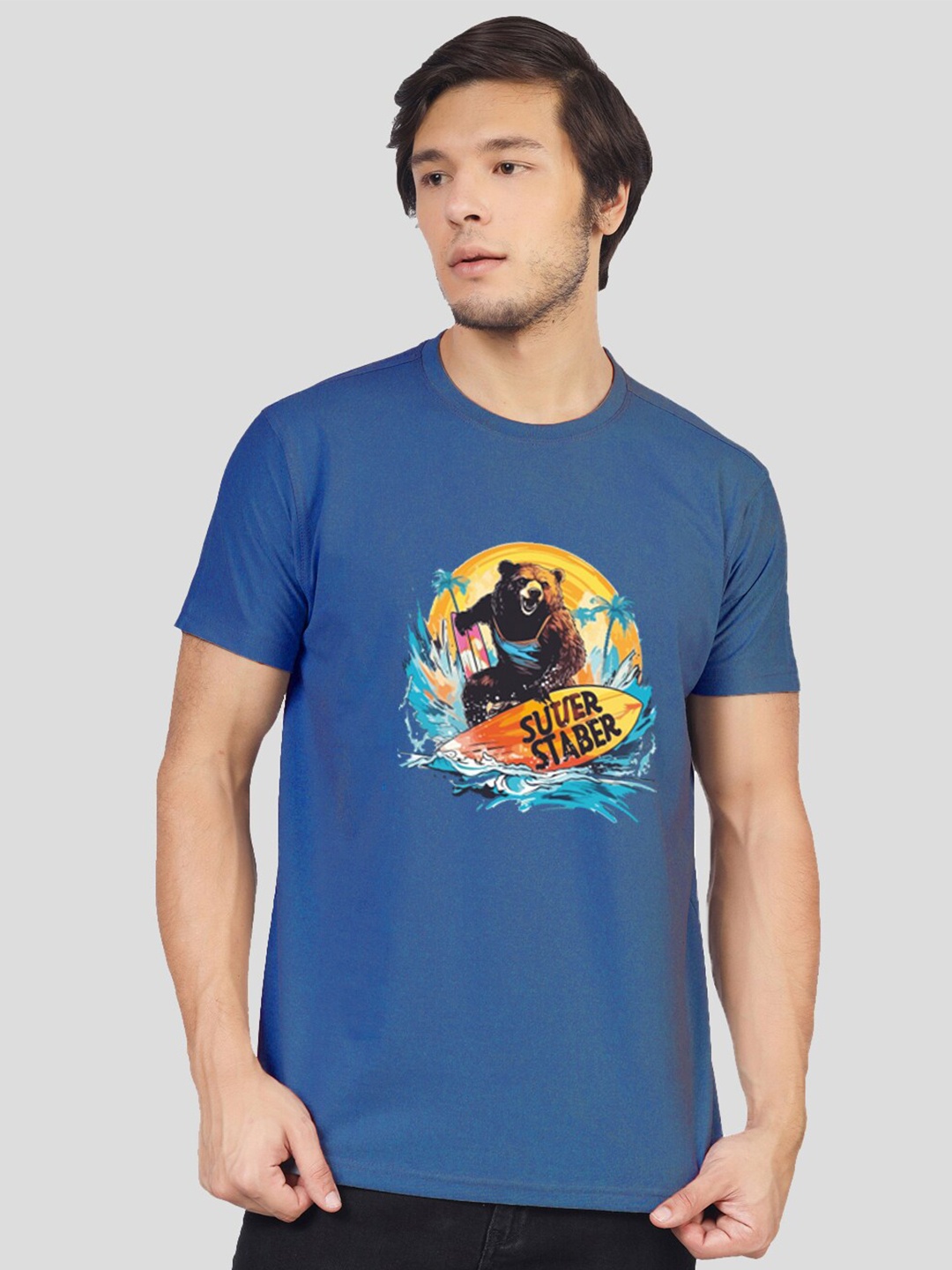 

Greylongg Graphic Printed T-shirt, Blue