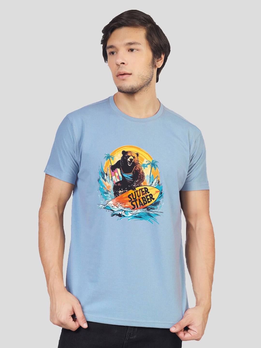 

Greylongg Graphic Printed T-shirt, Blue