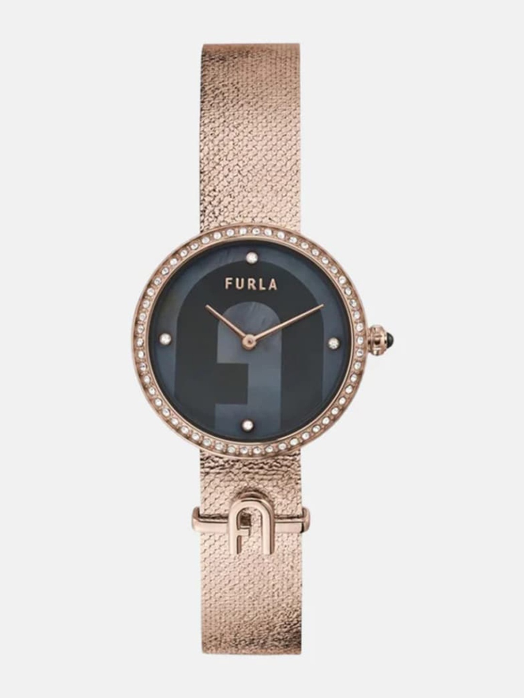 

Furla Women Embellished Dial & Stainless Steel Straps Analogue Watch WW00022003L3, Grey