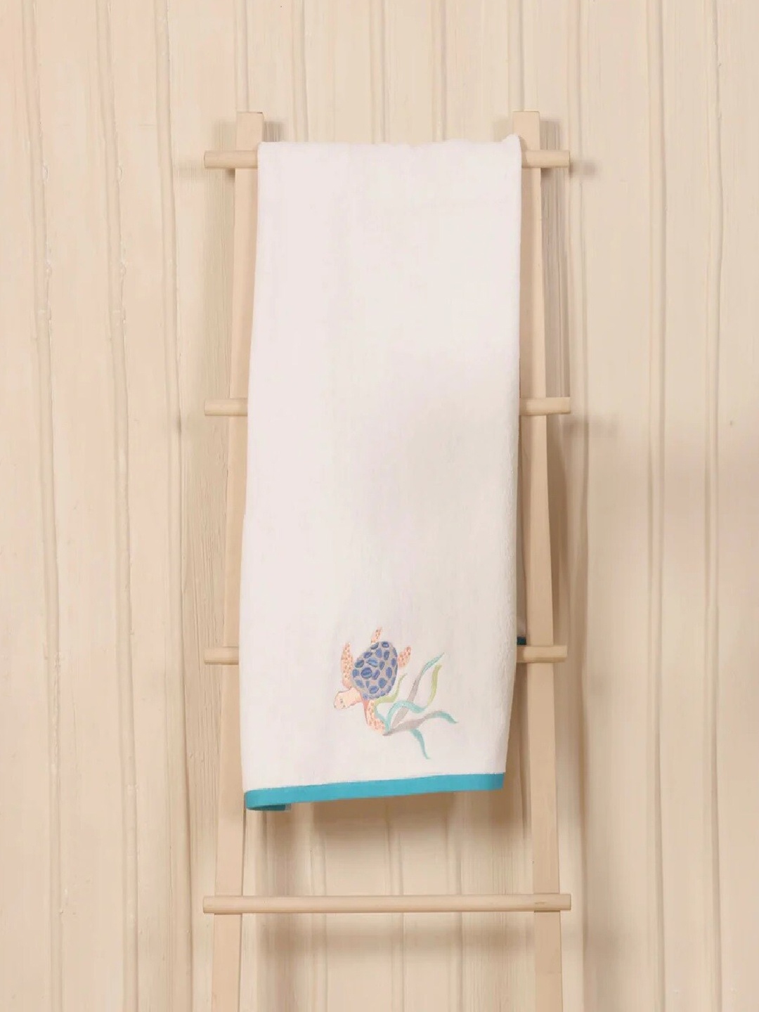

CUTIE&BOO White & Blue 550 GSM Cotton Bath Towels