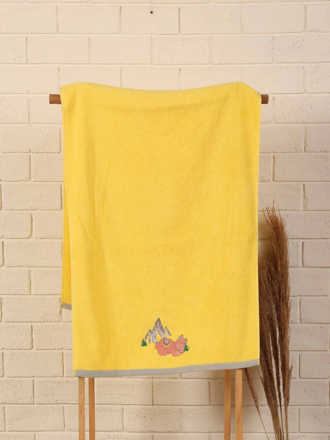 

CUTIE&BOO Yellow & Pink 550 GSM Cotton Bath Towels
