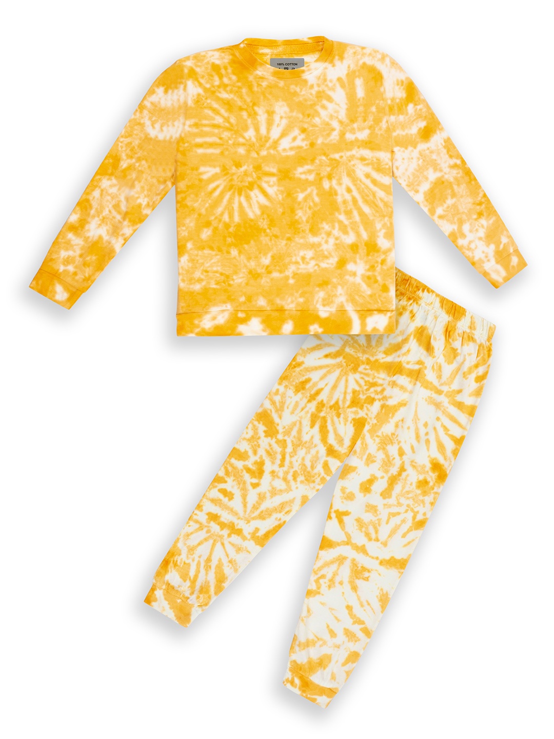 

BAESD Kids Tie & Dyed Pure Cotton Tracksuits, Orange