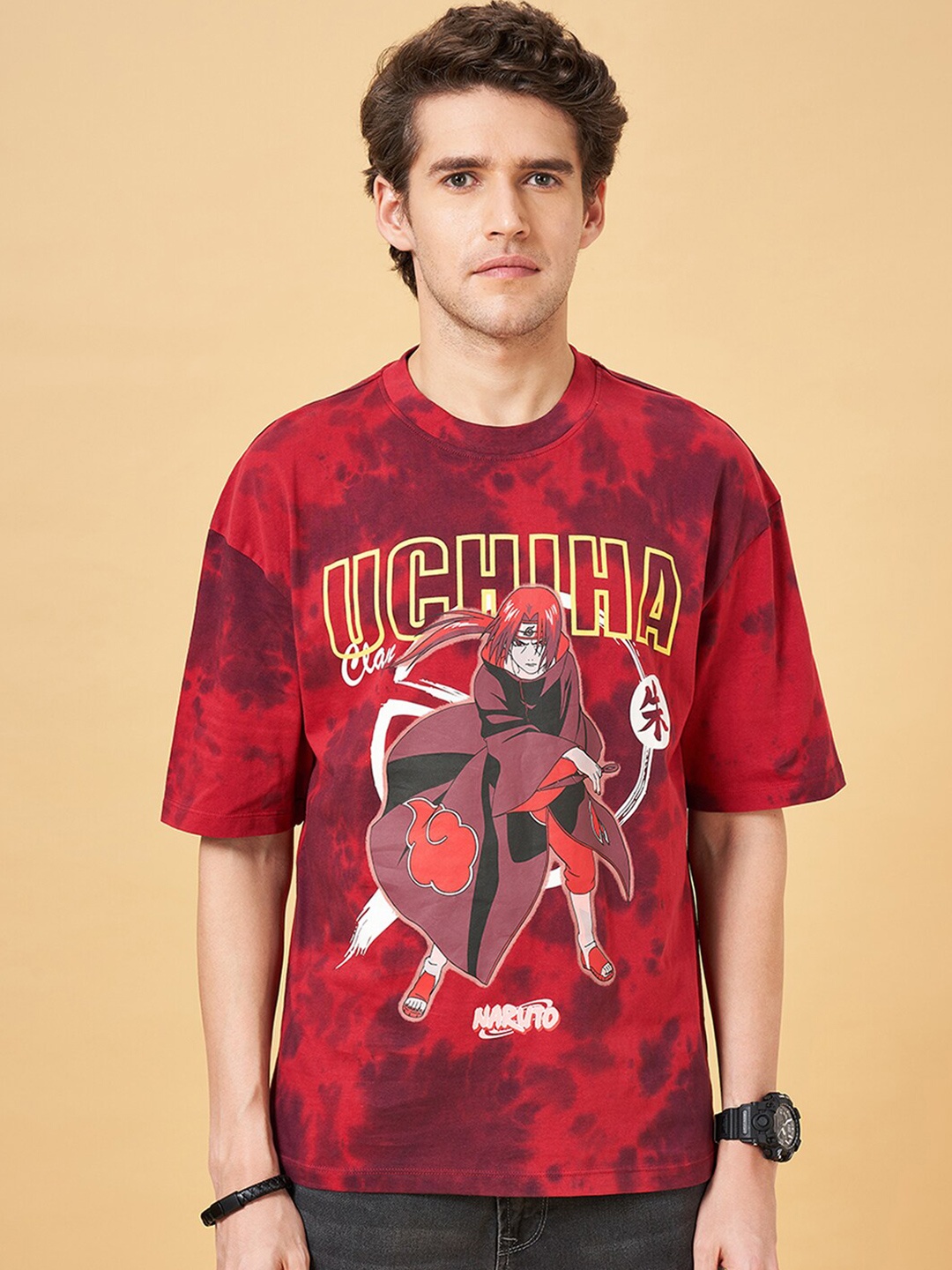 

SF JEANS by Pantaloons Graphic Printed Cotton T-shirt, Maroon