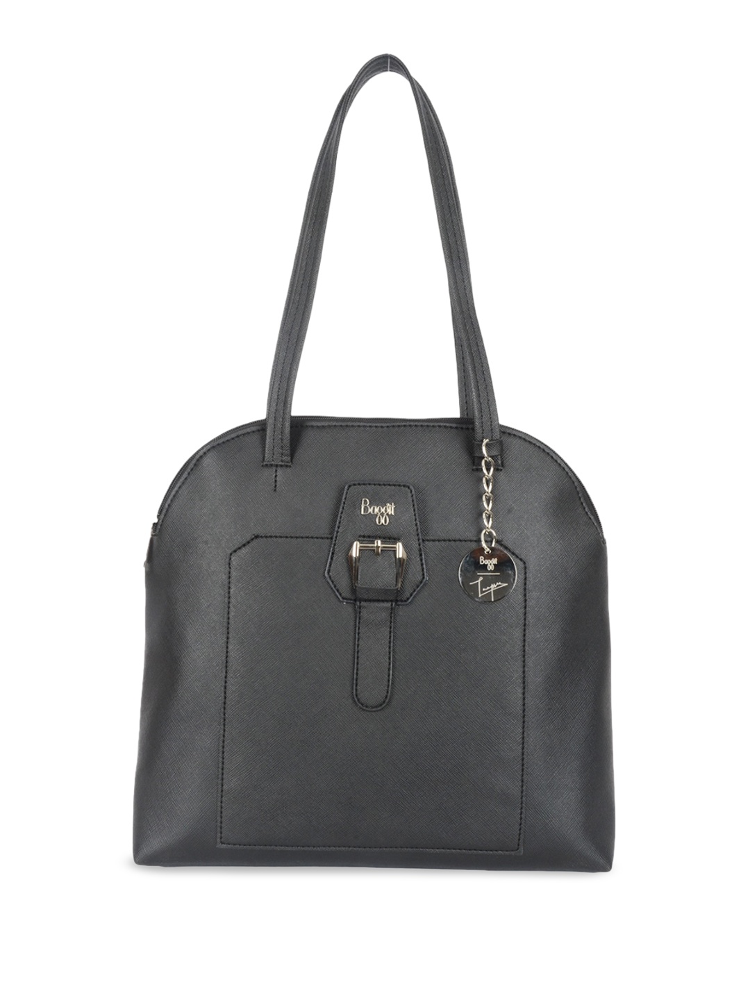 

Baggit Textured Structured Shoulder Bag, Black