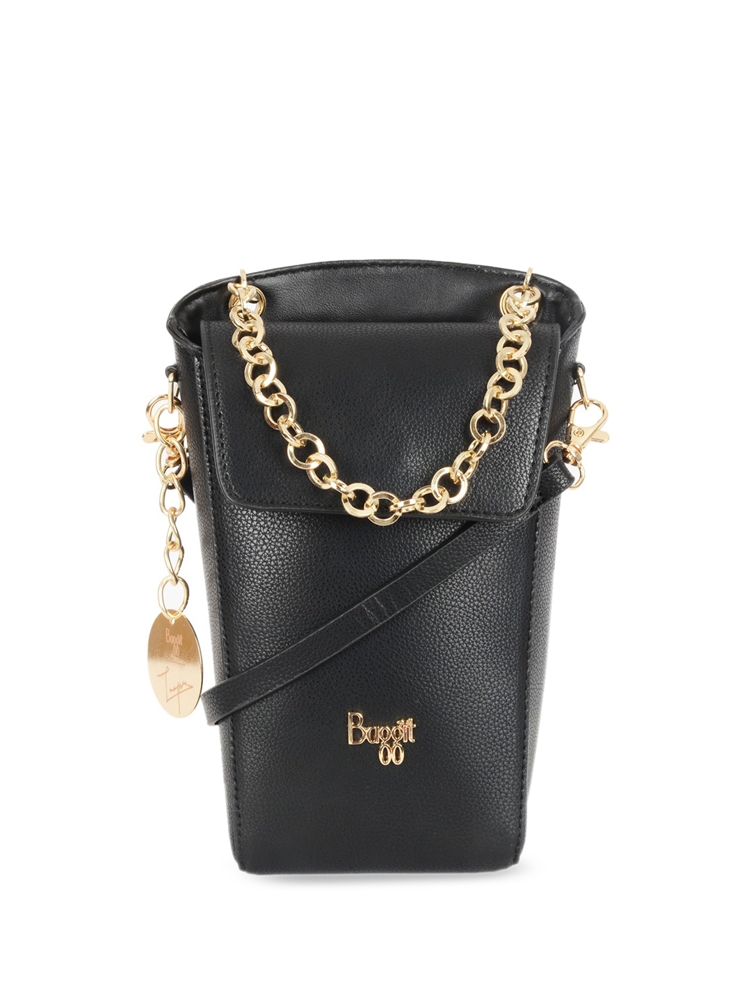 

Baggit Textured Structured Sling Bag, Black