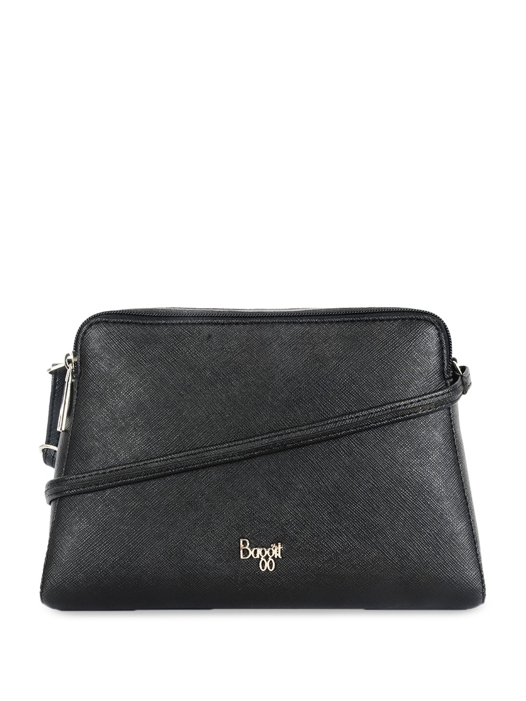 

Baggit Textured Structured Sling Bag, Black