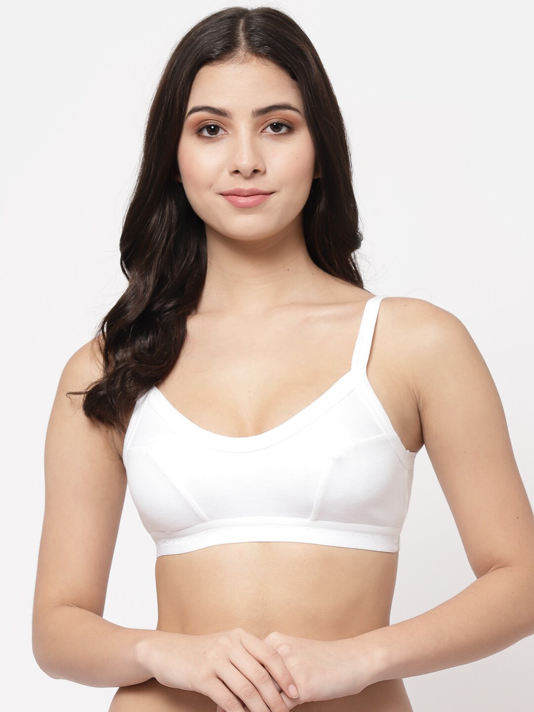 

Docare Full Coverage Non Padded Cotton Workout Bra With All Day Comfort, White
